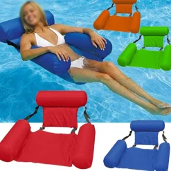 SEDIA A SDRAIO GONFIABILE AMACA PER MARE PISCINA GALLEGGIANTE PIEGHEVOLE 120CM