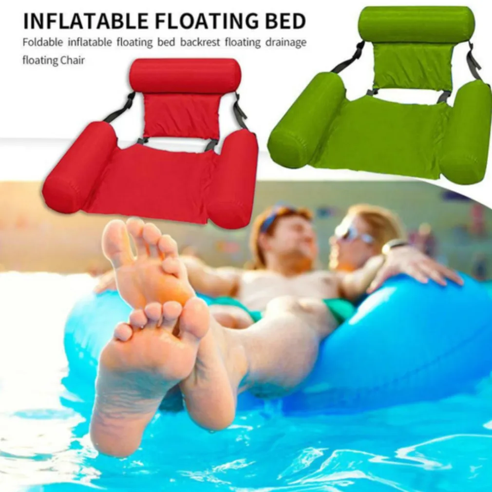 SEDIA A SDRAIO GONFIABILE AMACA PER MARE PISCINA GALLEGGIANTE PIEGHEVOLE 120CM