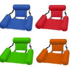 SEDIA A SDRAIO GONFIABILE AMACA PER MARE PISCINA GALLEGGIANTE PIEGHEVOLE 120CM