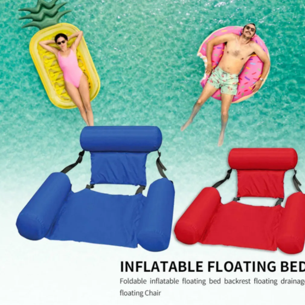 SEDIA A SDRAIO GONFIABILE AMACA PER MARE PISCINA GALLEGGIANTE PIEGHEVOLE 120CM