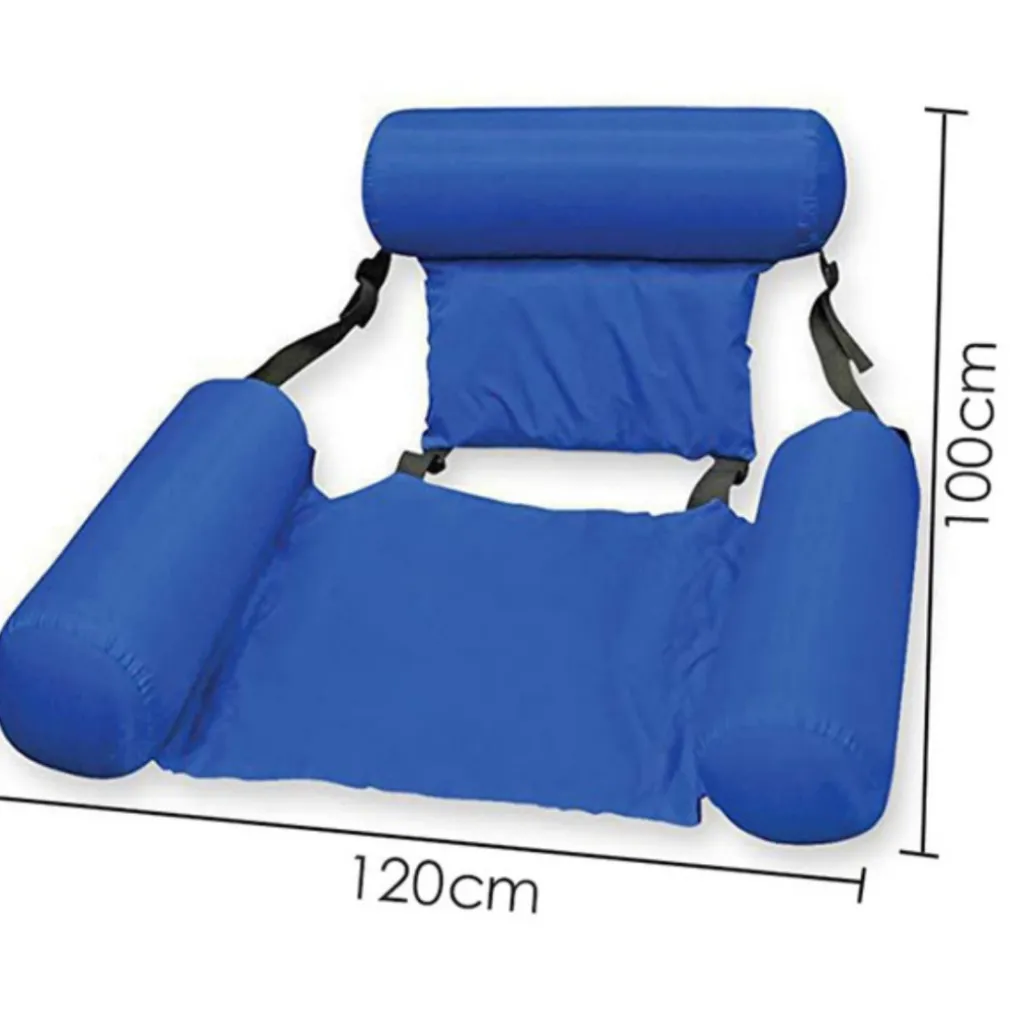 SEDIA A SDRAIO GONFIABILE AMACA PER MARE PISCINA GALLEGGIANTE PIEGHEVOLE 120CM