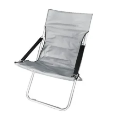 SEDIA CANAPONE IN POLIESTERE GRIGIO IMBOTTITA PIEGHEVOLE SDRAIO GIARDINO VERANDA 281027