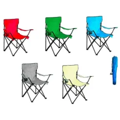 SEDIA PIPISTRELLO PIEGHEVOLE CON PORTABICCHIERE PESCA CAMPEGGIO MARE SPIAGGIA 350006