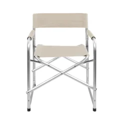 SEDIA REGISTA BEIGE PIEGHEVOLE IN FERRO PER CAMPEGGIO MARE SPIAGGIA GIARDINO 285008