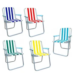 SEDIA RELAX ALTA SDRAIO SPIAGGINA PIEGHEVOLE MARE GIARDINO CAMPEGGIO OXFORD RIGATA 350009