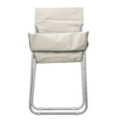 SEDIA SDRAIO CANAPONE CREMA IN POLIESTERE IMBOTTITA PIEGHEVOLE GIARDINO VERANDA 281028