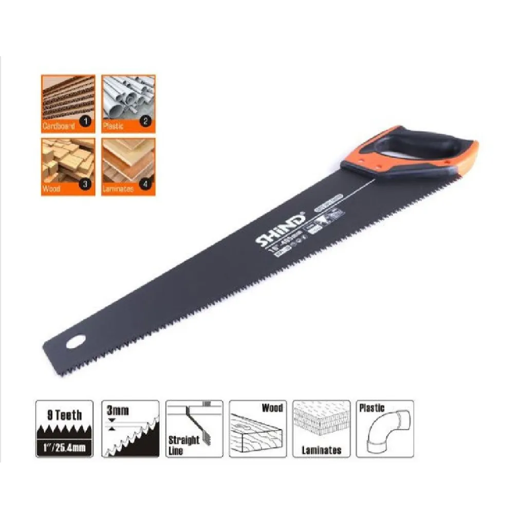 SEGA SEGACCIO PER LEGNO PLASTICA LAMINATI CARTONE 16” 40CM SEGHETTO A MANO 94907