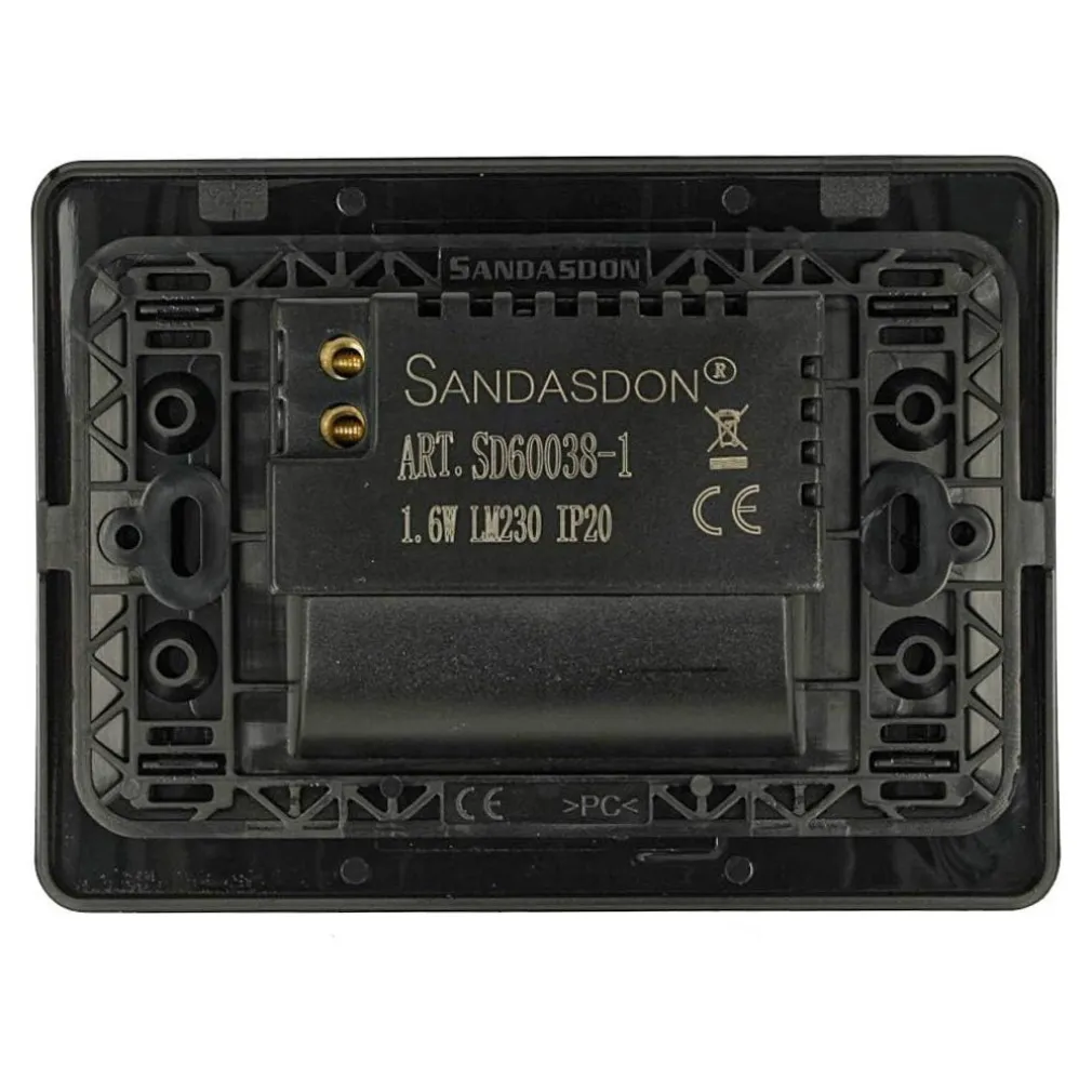 SEGNAPASSO A LED CON SENSORE DI MOVIMENTO A 220V DA 1,6W PER SCATOLA 503 PLACCA