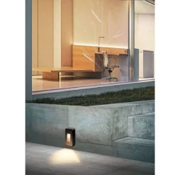 SEGNAPASSO DA ESTERNO FARETTO 12 WATT IP65 NERO LUCE CALDA FREDDA NATURALE ES62