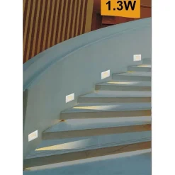 SEGNAPASSO PLACCA BIANCA MURO SENSORE MOVIMENTO PIR 1,3W CASSETTA 503 XGGYD-001B