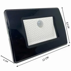 SEGNAPASSO PLACCA NERA MURO SENSORE MOVIMENTO PIR 1,3 W CASSETTA 503 XGGYD-001N