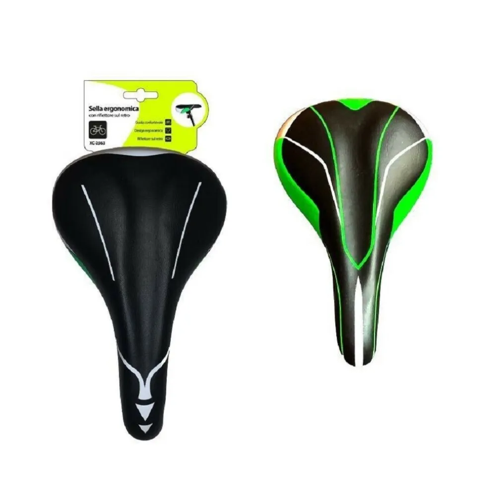 SELLA SELLINO BICI RIFLETTORE SUL RETRO MORBIDA SPORTIVA ERGONOMICA BMX XC-2563