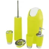 SET 6 ACCESSORI BAGNO PATTUMIERA PORTA SCOPINO SPAZZOLINO SAPONE BICCHIERE DFH