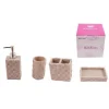 SET 4 ACCESSORI BAGNO SS0007 IN CERAMICA PORTASAPONE PORTA SPAZZOLINO DISPENSER