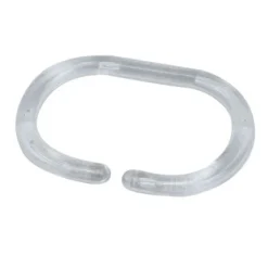 SET 12 ANELLI GANCIO PER TENDA DOCCIA BAGNO TRASPARENTI IN PLASTICA BOX DOCCIA 52148