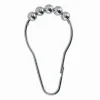 SET 12 ANELLI GANCIO TENDA DOCCIA METALLO CON PERLINE BAGNO BOX DOCCIA 59777