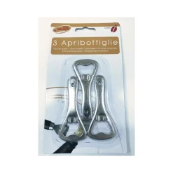 SET 3 APRIBOTTIGLIE A LEVA IN ACCIAIO APRI BOTTIGLIE TAPPI BARATTOLI LEVATAPPI