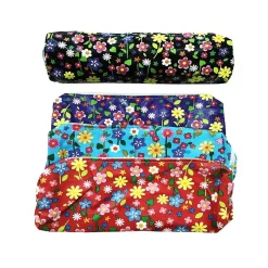 SET 2 ASTUCCI FIORI PORTAPENNE PORTAPASTELLI MATITE COSMETICI BORSA BAG ZIP