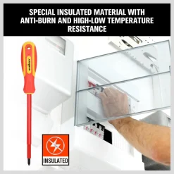 SET 6 CACCIAVITI CACCIAVITE CROCE E TAGLIO ISOLANTI CON PUNTE MAGNETICHE