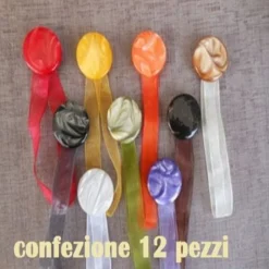 SET 12 CALAMITE LEGATENDA FERMA TENDE COLORATE TONDE DIAMETRO 4CM