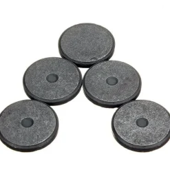 SET 60 CALAMITE TONDE 1.9 CM MAGNETI NERI DISCHETTI DECORAZIONI FOTO FAI DA TE