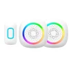 SET 2 CAMPANELLI SENZA FILI WIRELESS 2 RICEVITORI LUCE RGB 60 MELODIE RL-2R3995