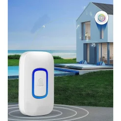 SET 2 CAMPANELLI SENZA FILI WIRELESS 2 RICEVITORI LUCE RGB 60 MELODIE RL-2R3995