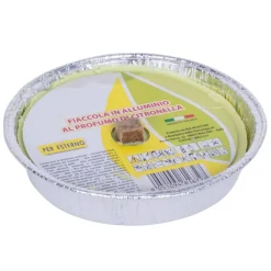 SET 10 CANDELE ALLA CITRONELLA ANTIZANZARE IN VASO ALLUMINIO FIACCOLA 11CM