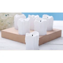 SET 12 CANDELE IN FINTA CERA CON LUCE LED EFFETTO FIAMMA LUMINI PER DECORAZIONE