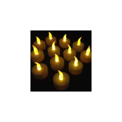 SET 10 CANDELE LANTERNE TEALIGHT TEA LIGHT ELETTRICHE LED BATTERIA DECORAZIONE