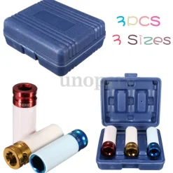 SET 3 CHIAVI A BUSSOLA PER DADI CERCHIO RUOTE ATTACCO 1/2" RIVESTITE 17 19 21 MM