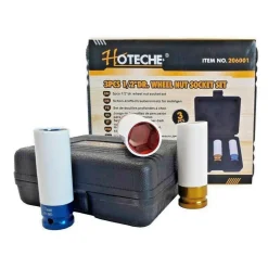 SET 3 CHIAVI A BUSSOLE 1/2'' PER CERCHI IN LEGA RIVESTIMENTO TEFLON 17 19 21MM