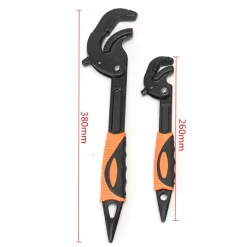 SET 2 CHIAVI A TUBO VELOCE REGOLABILI MULTI FUNZIONI PROFESSIONALI 260 mm 380 mm
