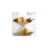 SET 12 CONI FINGER FOOD IN FIBRA DI PIOPPO CATERING APERITIVO 17 x 11,5 CM