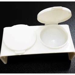 SET 2 CONTENITORI DOPPIO ASTUCCIO PORTA LENTI A CONTATTO LENS MORBIDE RIGIDE