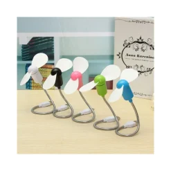 SET 2 COPPIA MINI VENTILATORE USB FLESSIBILE NOTEBOOK PC VIAGGI POCKET TABLET