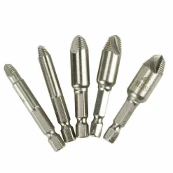 SET 5 ESTRATTORI ESTRATTORE VITI DANNEGGIATE SPANATE PRIGIONIERI PER TRAPANO