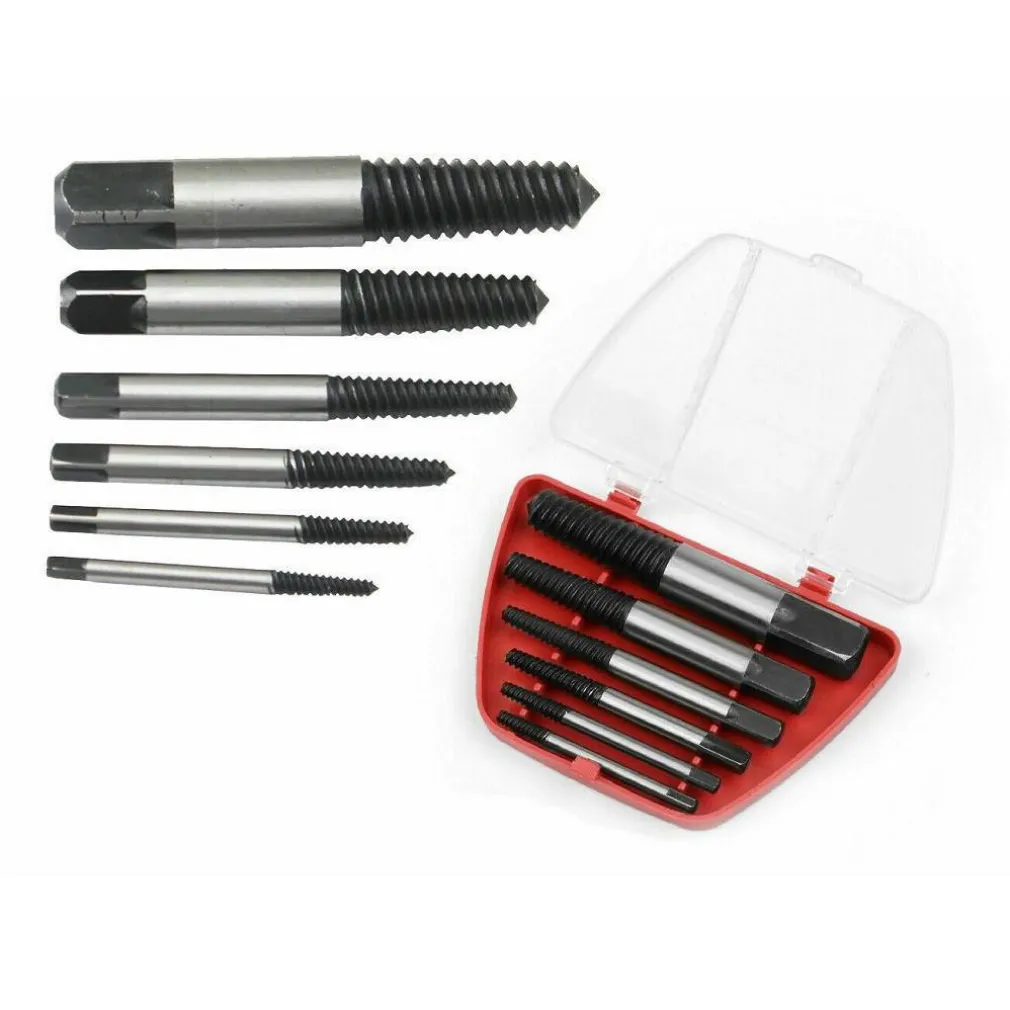 SET 6 ESTRATTORI PER VITI BULLONI ROVINATE SPEZZATE PRIGIONIERI VITI SPEZZATI