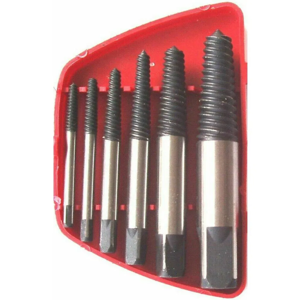 SET 6 ESTRATTORI PER VITI BULLONI ROVINATE SPEZZATE PRIGIONIERI VITI SPEZZATI