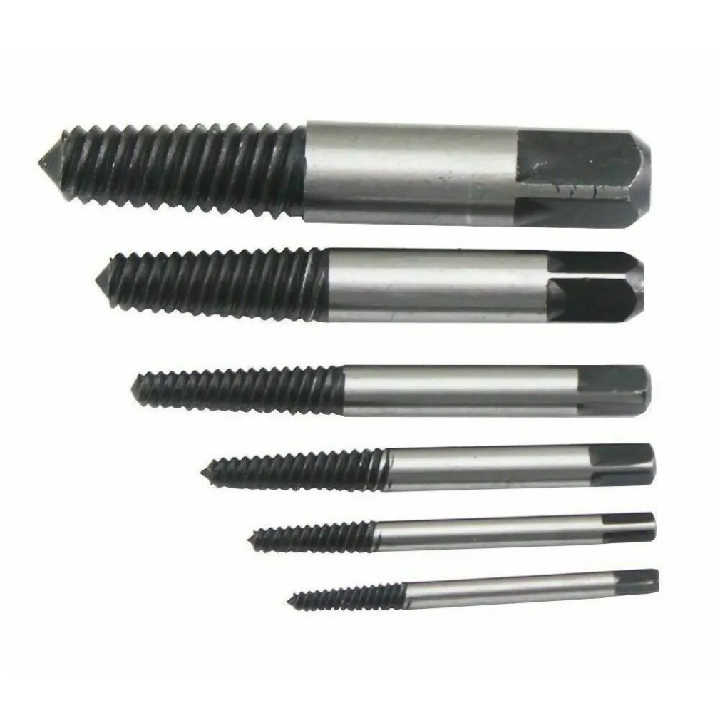 SET 6 ESTRATTORI PER VITI BULLONI ROVINATE SPEZZATE PRIGIONIERI VITI SPEZZATI