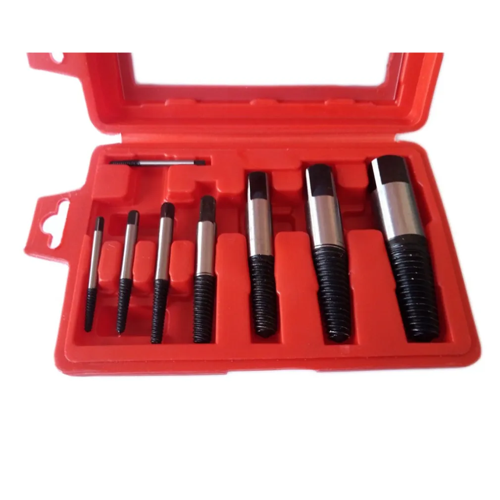 SET 8 ESTRATTORI PER VITI BULLONI ROVINATE SPEZZATE PRIGIONIERI VITI SPEZZATI