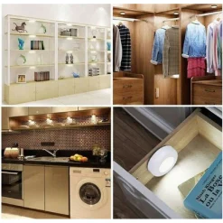 SET 2 FARETTI COB CONTROLLO REMOTO LUCE A LED LAMPADA ARMADIO CON TELECOMANDO