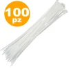 SET 100 FASCETTE AUTOSTRINGENTI 4.8x250MM AUTO STRINGENTI BIANCO TRASPARENTE