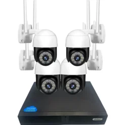 SET 4 FOTOCAMERE TELECAMERA IMPERMEABILI CON REGISTRATORE PROFESSIONALE Q-S4000