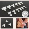 SET 100 FRENCH WRAP BIANCO MEZZE TIPS TIP PER MANI RICOSTRUZIONE UNGHIE FINTE