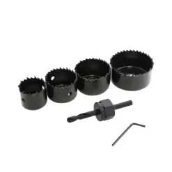 SET 6 FRESE LEGNO A TAZZA ATTACCO VARIE MISURE MURO BUCHI PER TRAPANO SEGHE FORA