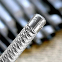 SET 12 FUSTELLE PUNZONI IN ACCIAIO PER CUOIO LAMIERE STOFFA PELLE LEGNO 3-19 MM