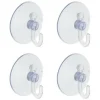 SET 4 GANCI APPENDINI A VENTOSA TRASPARENTI PER CASA BAGNO CUCINA