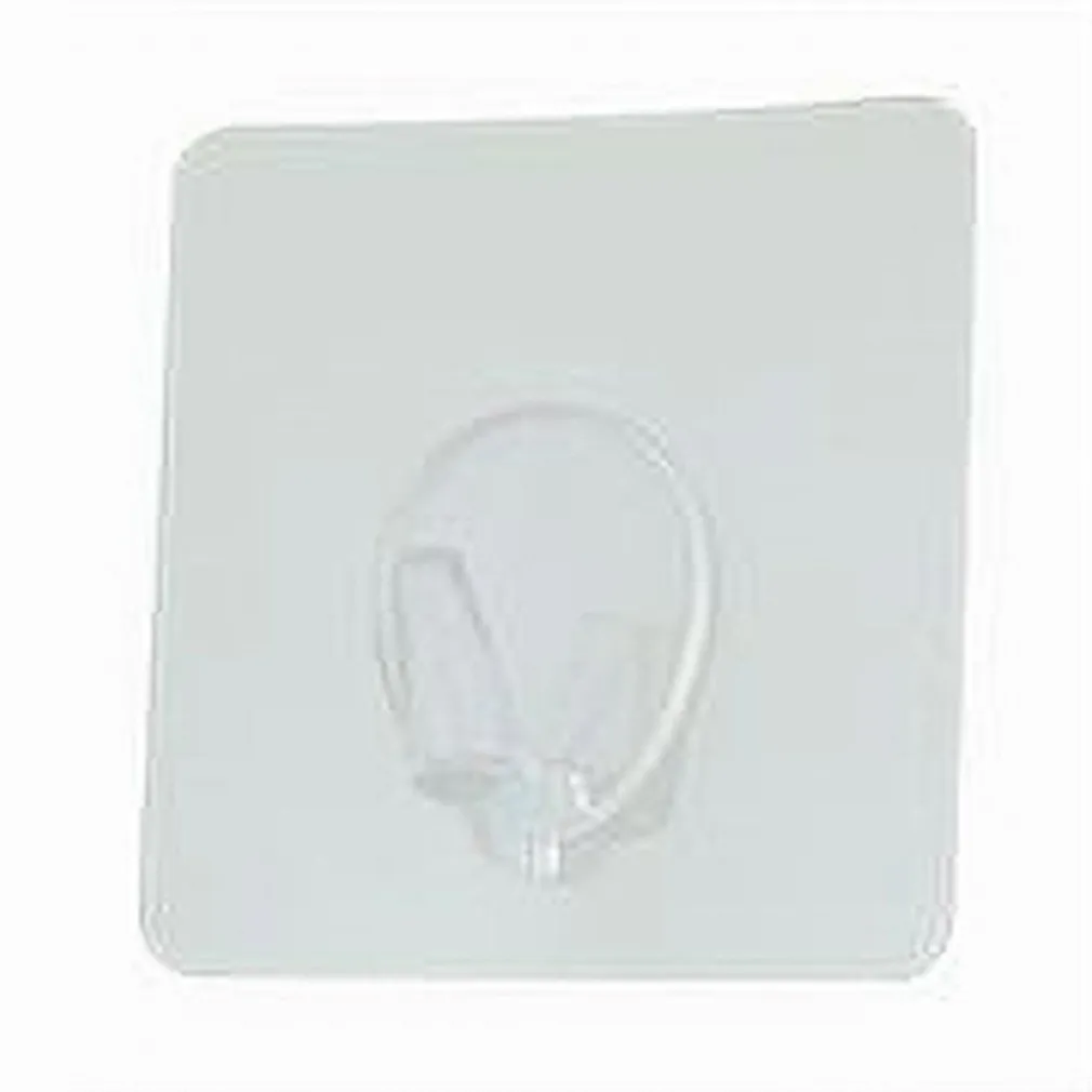 SET 3 GANCI APPENDINO ADESIVI PARETE CUCINA BAGNO ATTACCAPANNI TRASPARENTE 87760