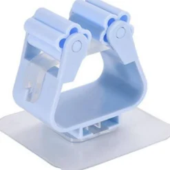 SET 2 GANCI PORTA SCOPA MOP SUPPORTO ADESIVO RESISTENTE APPENDINO BAGNO CUCINA